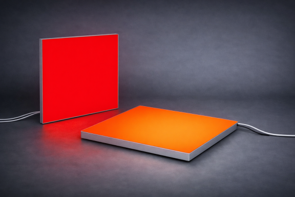 Frameless RGB Rot Frameless Flächenlicht Rot